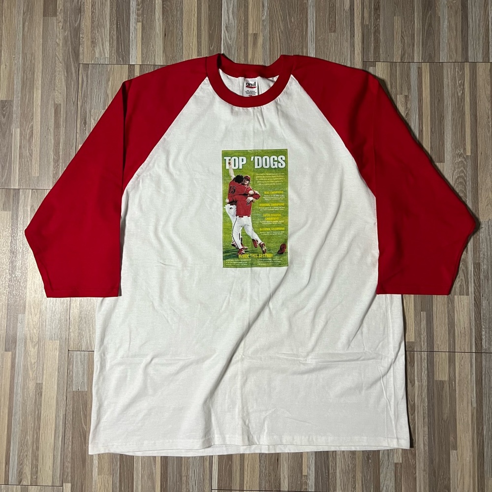 Vintage Y2K Fresno State Bulldogs NCAA Champions Raglan Baseball Shirt XXL